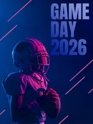 Super Bowl player Instagram post template
