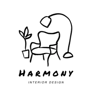 black send White Elegant illustration interior design logo template 