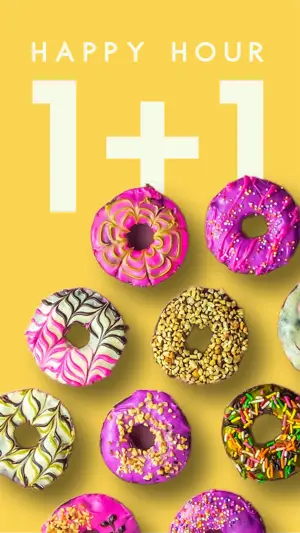 magic mockup donuts bakery yellow instagram story template 
