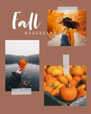 Fall autumn moodboard inspiration Instagram post template