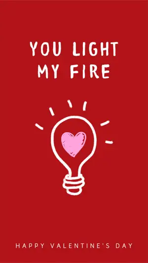 minimalist red Valentine Love Story Template