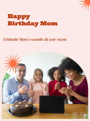 Celebrate Mom's warmth all year round crisp autumn Portrait template