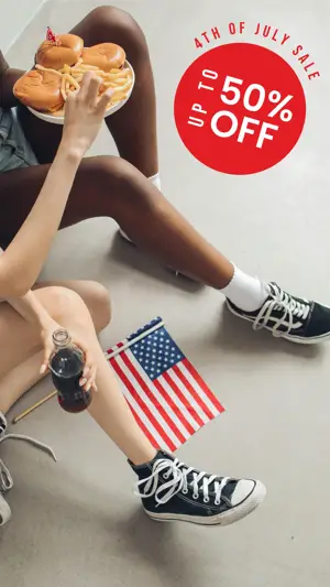  happy 4th of July promo sale Instagram story template