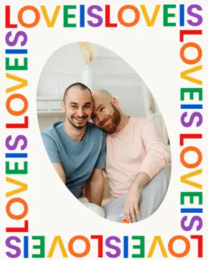 Love is love Pride month celebration Instagram post template 
