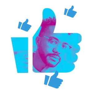 A Man With Glasses Making A Thumbs Up Sign Whatsapp Stickers Template