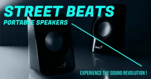 Soeakers sound music facebook ad template