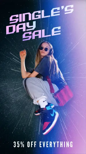 Single’s day fashion sale Instagram post template 