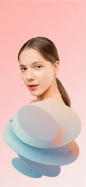 pastel pink Contact cover profile portrait template
