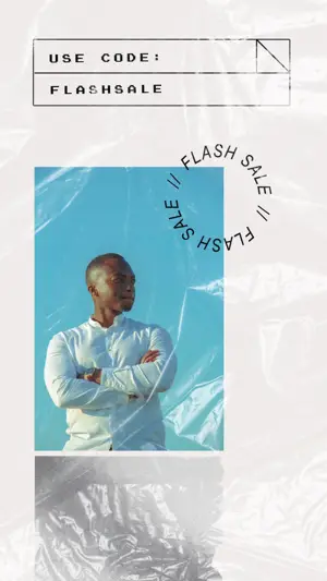 A Man With His Arms Crossed Standing In Front Of A Plastic Bag Nylon Story Template