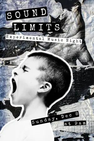 Music event collage grunge poster magic template