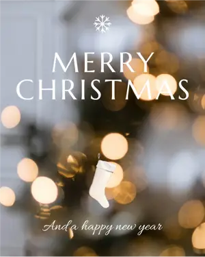 Merry Christmas holiday minimalistic template 