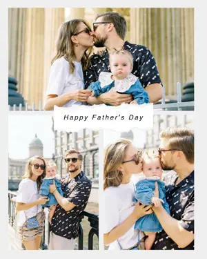 A Father And Son Sitting On Steps With A Soccer Ball Father S Day Template