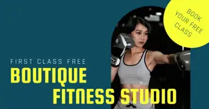 Fitness studio facebook ad template