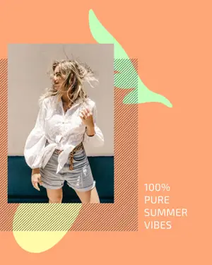 Summer vibes retro summer template 