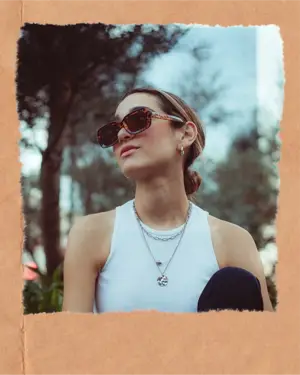 Brown paper picture frame