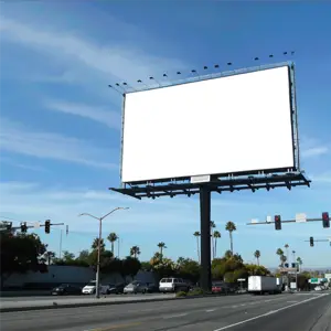 billboard on the road with blue sky template 