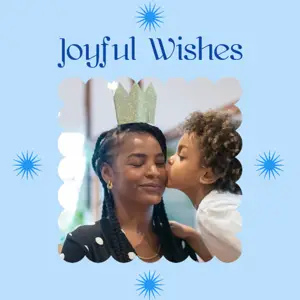 Joyful Wishes celestial blue Instagram Post template