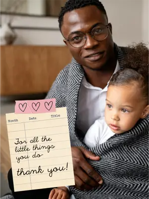  hHappy Father’s Day greeting note template