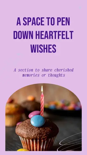 A section to share cherished memories or thoughts pastel celebration Story template