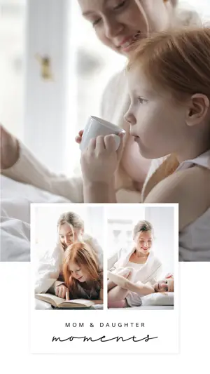 family mother and daughter Instagram story template