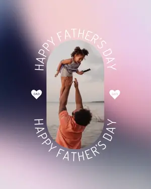 happy Father’s Day  Gradient background Instagram post template