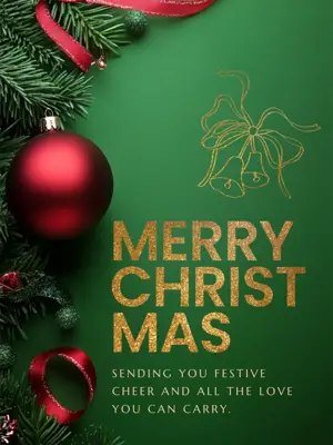 Christmas greeting card background Instagram post template