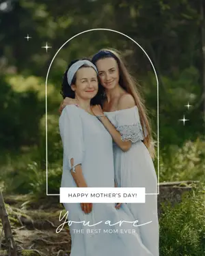 Minimalist Mother'S Day photo greeting card template