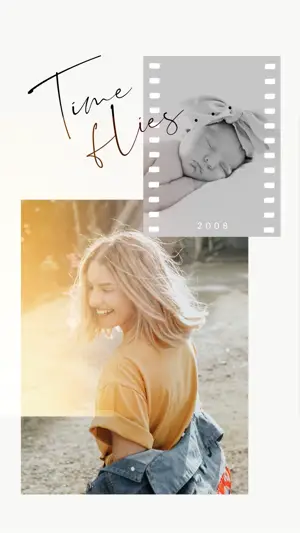 young girl family day bright Instagram story template