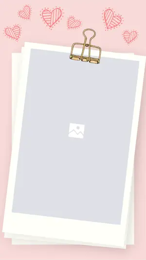 valentine hearts love frame Instagram story template 