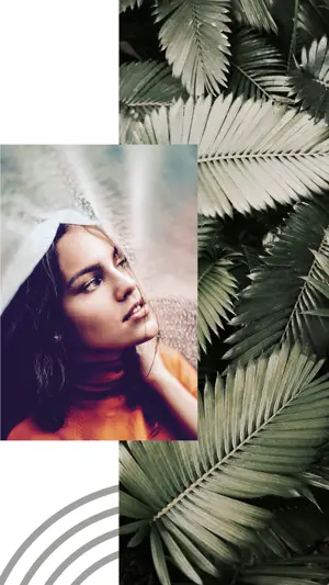 A Photo Of A Woman Surrounded By Leaves Classy Template