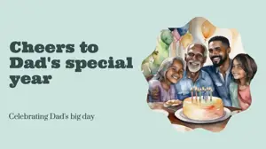 Celebrating Dad's big day ocean breeze template