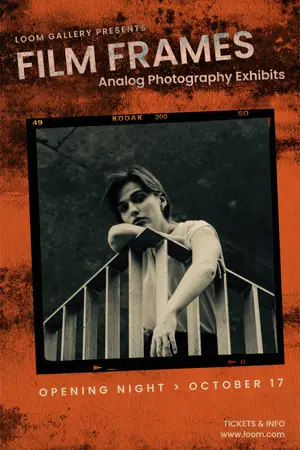 Art exhibition grunge poster template