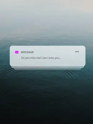 A Message Is Floating In The Water With Ripples Notifications Template
