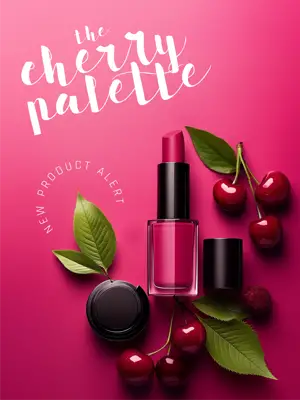 Makeup beauty products cherry coded 2025 trend template
