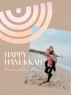 Hanukkah Family Photo Greeting Instagram Post Template