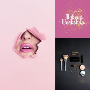 A Woman'S Face Through A Hole In A Paper Grids Template