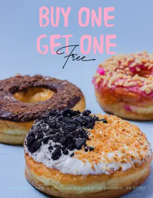 Donuts Shop Flyer Template 