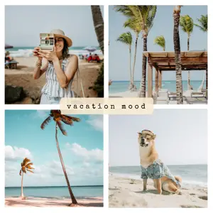 Minimalist vacation photo collage template