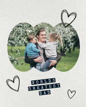 Father and kids Happy Father’s Day Instagram post template