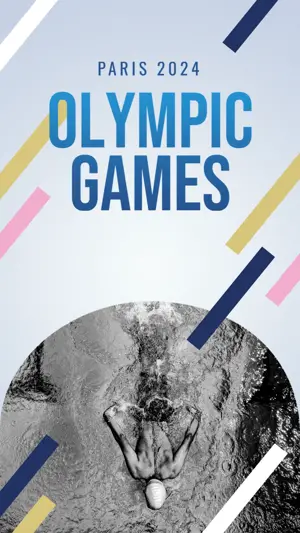 Olympics games 2024 swimming competition instagram story template 