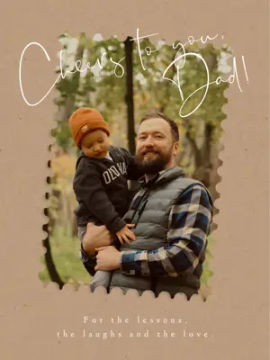 Happy Father’s Day greeting photo template