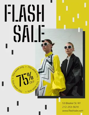 Women Fashion Flash Sale Flyer Template 