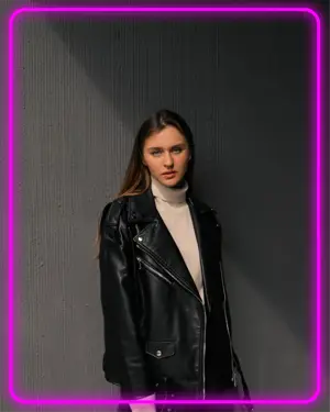 neon lights creative frame portrait template 