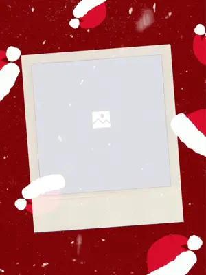 Christmas hats greeting card background Instagram post template
