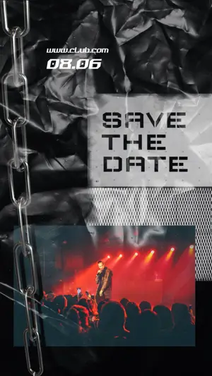 A Black And White Photo Of A Concert Nylon Story Template