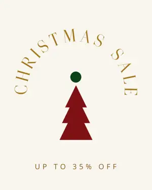 minimalist bright Christmas sale Instagram template 