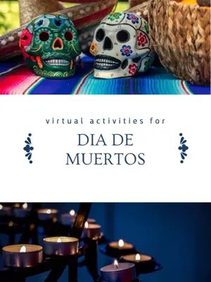 A Table Topped With Candles And Skulls On Top Of It Day Of The Dead Template