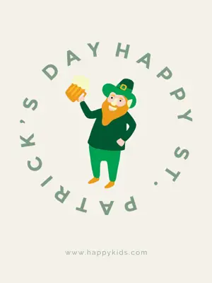 minimalistic sticker happy st. Patrick’s day instagram post
