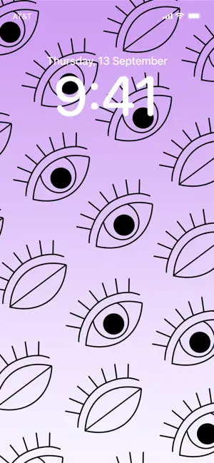 Eyes Pattern Ios 16 Lock Screens Template
