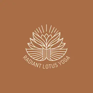 brown minimalistic simple modern illustration yoga logo 